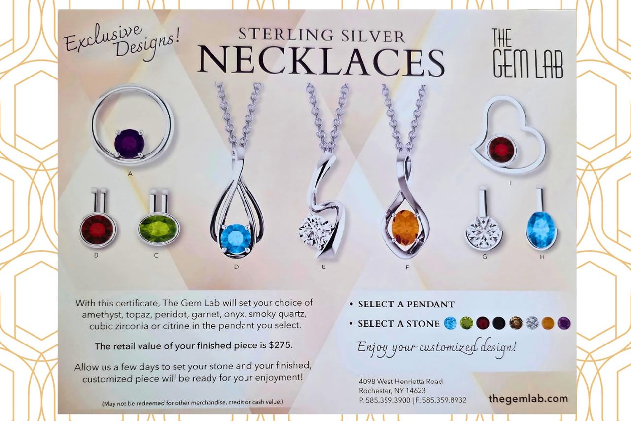 Sterling Silver Gemstone Pendant - The Gem Lab | Powered by Givergy