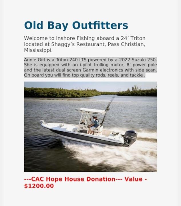 Charter Fishing in Pass Christian for 4 Powered by Givergy