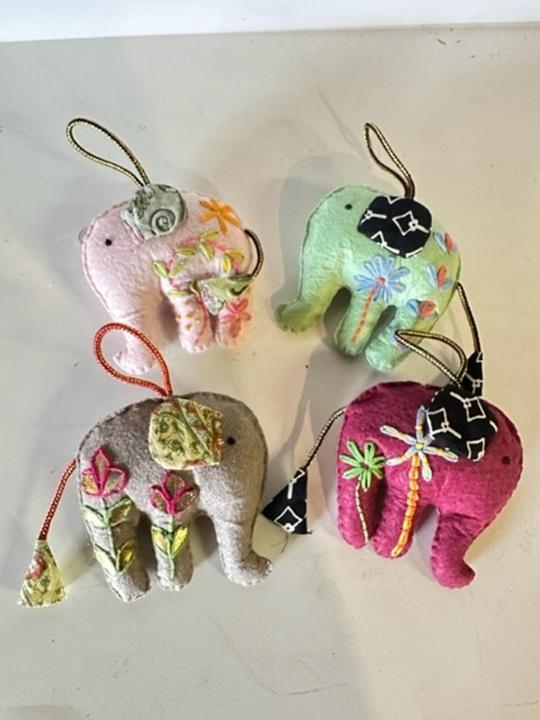 Handmade Elephant Ornament Set Herd of Hope Powered by Givergy