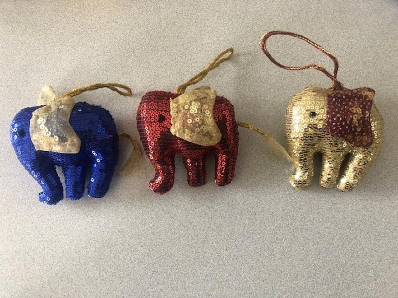 Handmade Elephant Ornament Set Munchkin Herd Powered by Givergy