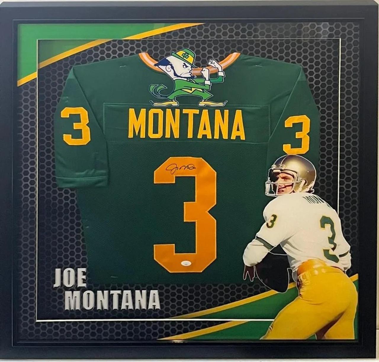 Joe Montana Framed Autographed Notre Dame Jersey Powered By Givergy