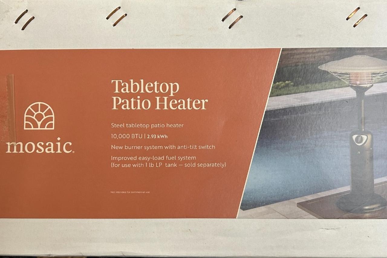 Mosaic Tabletop Patio Heater Powered by Givergy