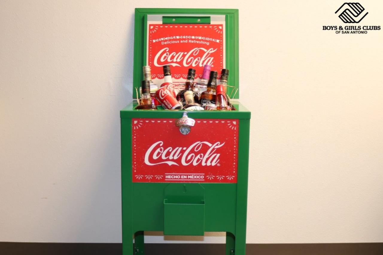 Vintage Green Coca Cola Cooler on Wheels | Powered by Givergy